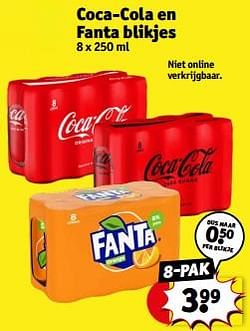 Coca-cola en fanta blikjes