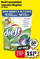 Promoties Dreft wasmiddel capsules regular - Dreft - Geldig van 17/09/2024 tot 22/09/2024 bij Kruidvat