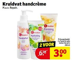 Kruidvat handcrème hand + nails lotion keratin