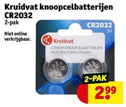 Kruidvat knoopcelbatterijen cr2032