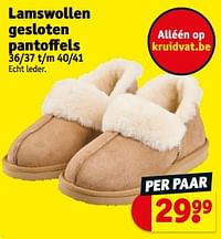 Lamswollen gesloten pantoffels-Huismerk - Kruidvat