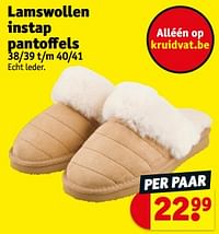 Lamswollen instap pantoffels-Huismerk - Kruidvat