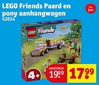 Promoties Lego friends paard en pony aanhangwagen 42634 - Lego - Geldig van 17/09/2024 tot 22/09/2024 bij Kruidvat