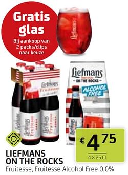 Liefmans on the rocks fruitesse, fruitesse alcohol free