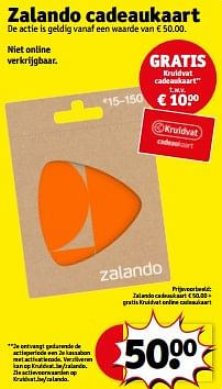 Promoties Zalando cadeaukaart - Zalando - Geldig van 17/09/2024 tot 22/09/2024 bij Kruidvat