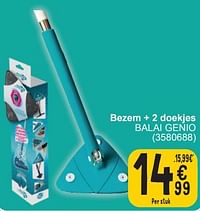 Bezem + 2 doekjes balai genio-Huismerk - Cora