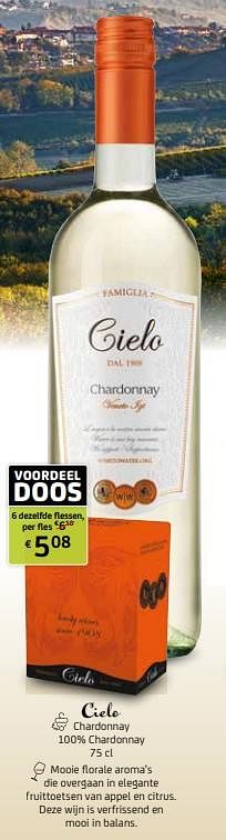 Cielo chardonnay 100% chardonnay