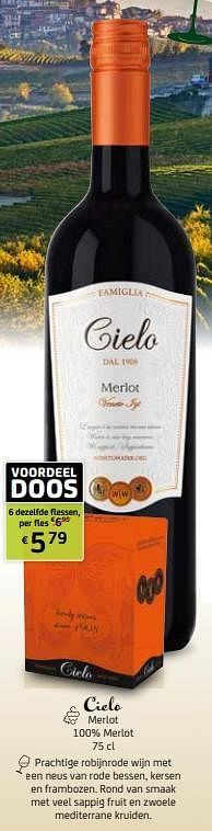 Cielo merlot 100% merlot-Rode wijnen