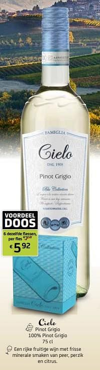 Cielo pinot grigio 100% pinot grigio-Witte wijnen