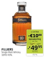 Promoties Filliers single malt whisky - Filliers - Geldig van 13/09/2024 tot 26/09/2024 bij BelBev