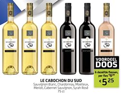 Le cabochon du sud sauvignon blanc, chardonnay, moelleux, merlot, cabernet sauvignon, syrah rosé