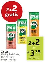 Promoties Zyla vitality red fruits, focus citrus, boost tropical - zyla - Geldig van 13/09/2024 tot 26/09/2024 bij BelBev