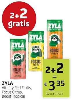 Zyla vitality red fruits, focus citrus, boost tropical