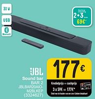 Promoties Jbl sound bar bar 2 jblbar20aiom2blkep - JBL - Geldig van 17/09/2024 tot 30/09/2024 bij Cora