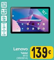 Promoties Lenovo tablet m10 - Lenovo - Geldig van 17/09/2024 tot 30/09/2024 bij Cora