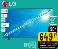 Promoties Lg led-tv 65ur75006lk - LG - Geldig van 17/09/2024 tot 30/09/2024 bij Cora