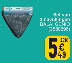 Set van 3 navullingen balai genio