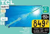 Promoties Tcl qled-tv 65c744 - TCL - Geldig van 17/09/2024 tot 30/09/2024 bij Cora