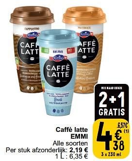 Promoties Caffè latte emmi - Emmi - Geldig van 17/09/2024 tot 23/09/2024 bij Cora