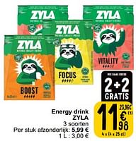 Promoties Energy drink zyla - zyla - Geldig van 17/09/2024 tot 23/09/2024 bij Cora