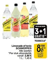 Promoties Limonade of tonic schweppes - Schweppes - Geldig van 17/09/2024 tot 23/09/2024 bij Cora