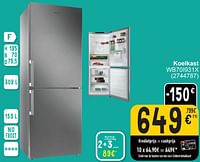 Promoties Whirlpool koelkast wb70i931x - Whirlpool - Geldig van 17/09/2024 tot 30/09/2024 bij Cora