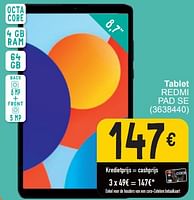 Promoties Xiaomi tablet redmi pad se - Xiaomi - Geldig van 17/09/2024 tot 30/09/2024 bij Cora