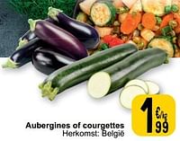 Aubergines of courgettes-Huismerk - Cora