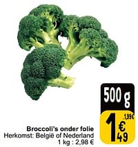 Broccoli’s onder folie-Huismerk - Cora