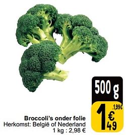 Broccoli’s onder folie