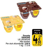 Promoties Danette danone le liégeois - Danone - Geldig van 17/09/2024 tot 23/09/2024 bij Cora