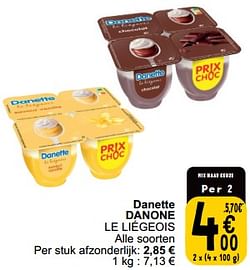 Danette danone le liégeois