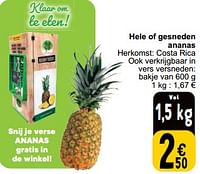 Hele of gesneden ananas-Huismerk - Cora