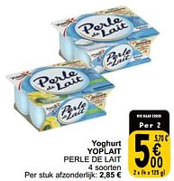 Promoties Yoghurt yoplait perle de lait - Yoplait - Geldig van 17/09/2024 tot 23/09/2024 bij Cora