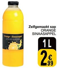 Zelfgemaakt sap orange sinaasappel-Huismerk - Cora