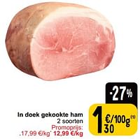 In doek gekookte ham-Huismerk - Cora