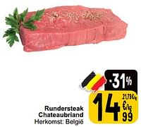 Rundersteak chateaubriand-Huismerk - Cora