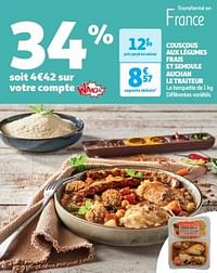 Couscous aux légumes frais et semoule auchan le traiteur-Huismerk - Auchan