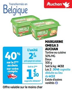 Margarine omega 3 auchan