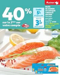 Pavés de saumon atlantique congelés auchan-Huismerk - Auchan