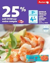 Queues de crevettes cocktailcuites surgelées auchan-Huismerk - Auchan