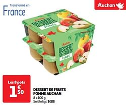 Dessert de fruits pomme auchan