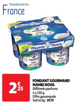 Fondant gourmand mamie nova