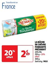 La bûche de chèvre fondante président-Président