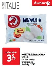 Mozzarella auchan-Huismerk - Auchan