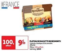 Plateau de raclette richesmonts-Riches Monts