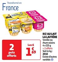 Promoties Riz au lait la laitière - La Laitiere - Geldig van 17/09/2024 tot 22/09/2024 bij Auchan