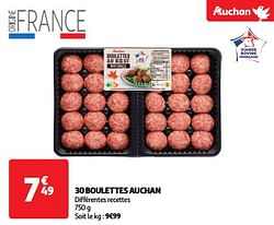 30 boulettes auchan