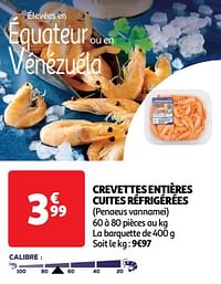 Crevettes entières cuites réfrigérées-Huismerk - Auchan