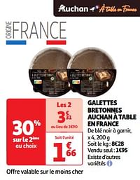 Galettes bretonnes auchan à table en france-Huismerk - Auchan